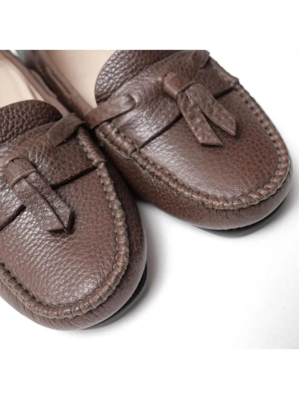 Chanel Loafers 35.5 Driving Shoes Slip On CC Logo Tassel